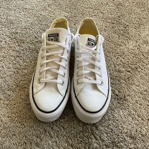 White Platform Converse